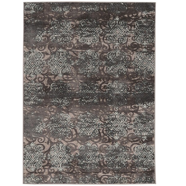 Vintage Collection Trellis Dark Beige and Grey Rug