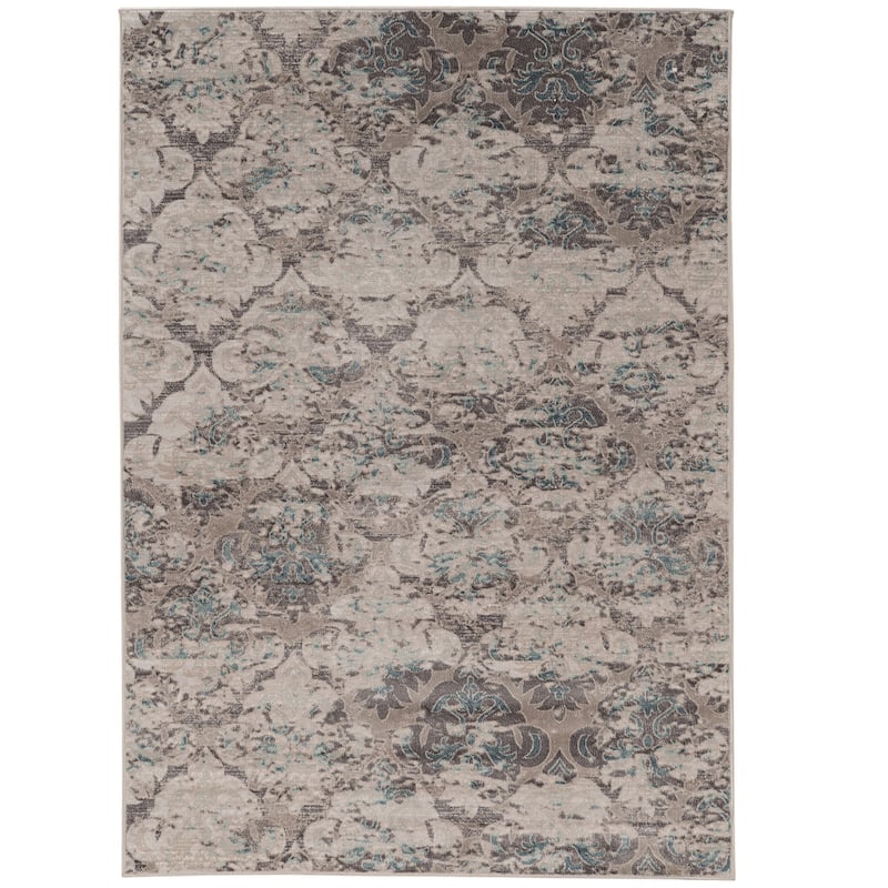 Vintage Collection Trellis Beige and Grey Rug - 2' x 3' - Grey