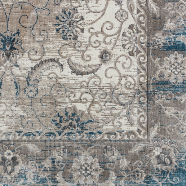 Gray Linon Vintage Collection Isfahan Synthetic Rugs 2 x 10