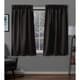 preview thumbnail 13 of 61, ATI Home Sateen Twill Woven Room Darkening Blackout Pinch Pleat/Hidden Tab Top Curtain Panel Pair 52X63 - Espresso