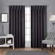 ATI Home Sateen Twill Woven Room Darkening Blackout Pinch Pleat/Hidden Tab Top Curtain Panel Pair - 52x84 - Charcoal