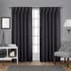 preview thumbnail 1 of 61, ATI Home Sateen Twill Woven Room Darkening Blackout Pinch Pleat/Hidden Tab Top Curtain Panel Pair 52x108 - Charcoal
