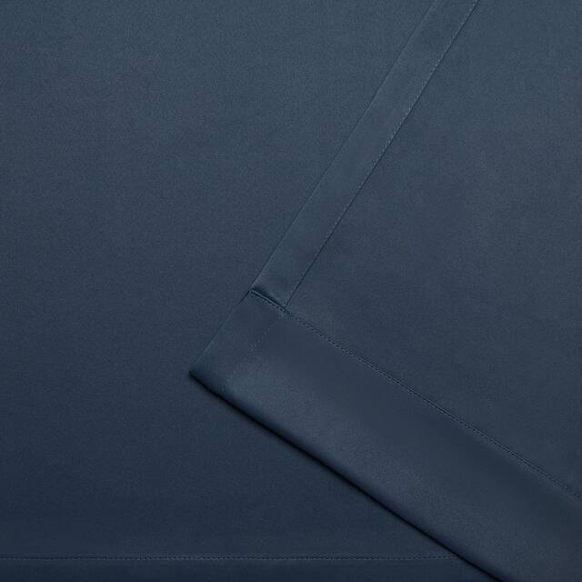 ATI Home Sateen Twill Woven Room Darkening Blackout Pinch Pleat/Hidden Tab Top Curtain Panel Pair