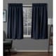 preview thumbnail 42 of 61, ATI Home Sateen Twill Woven Room Darkening Blackout Pinch Pleat/Hidden Tab Top Curtain Panel Pair 52X63 - Peacoat Blue