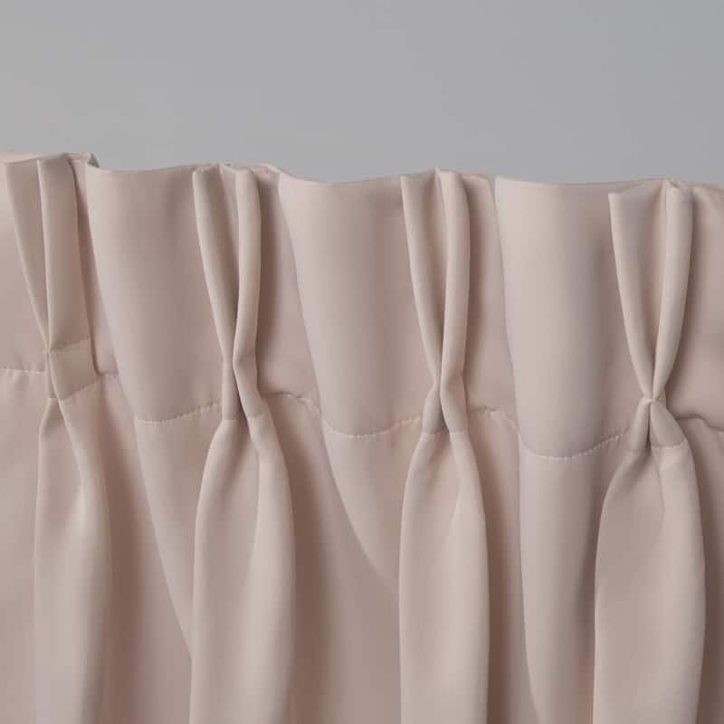 ATI Home Sateen Twill Woven Room Darkening Blackout Pinch Pleat/Hidden Tab Top Curtain Panel Pair