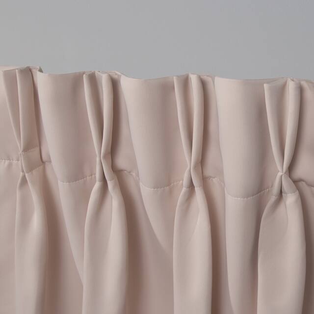 ATI Home Sateen Twill Woven Room Darkening Blackout Pinch Pleat/Hidden Tab Top Curtain Panel Pair