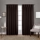 preview thumbnail 49 of 61, ATI Home Sateen Twill Woven Room Darkening Blackout Pinch Pleat/Hidden Tab Top Curtain Panel Pair 52x108 - Espresso
