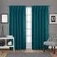preview thumbnail 54 of 61, ATI Home Sateen Twill Woven Room Darkening Blackout Pinch Pleat/Hidden Tab Top Curtain Panel Pair 52x108 - Teal