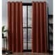 preview thumbnail 15 of 39, ATI Home Oxford Textured Sateen Room Darkening Blackout Grommet Top Curtain Panel Pair 52X63 - Mecca Orange