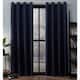 Exclusive Home Oxford Textured Sateen Room Darkening Blackout Grommet Top Curtain Panel Pair - 52x96 - Navy