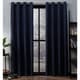 preview thumbnail 23 of 39, ATI Home Oxford Textured Sateen Room Darkening Blackout Grommet Top Curtain Panel Pair 52X63 - Navy