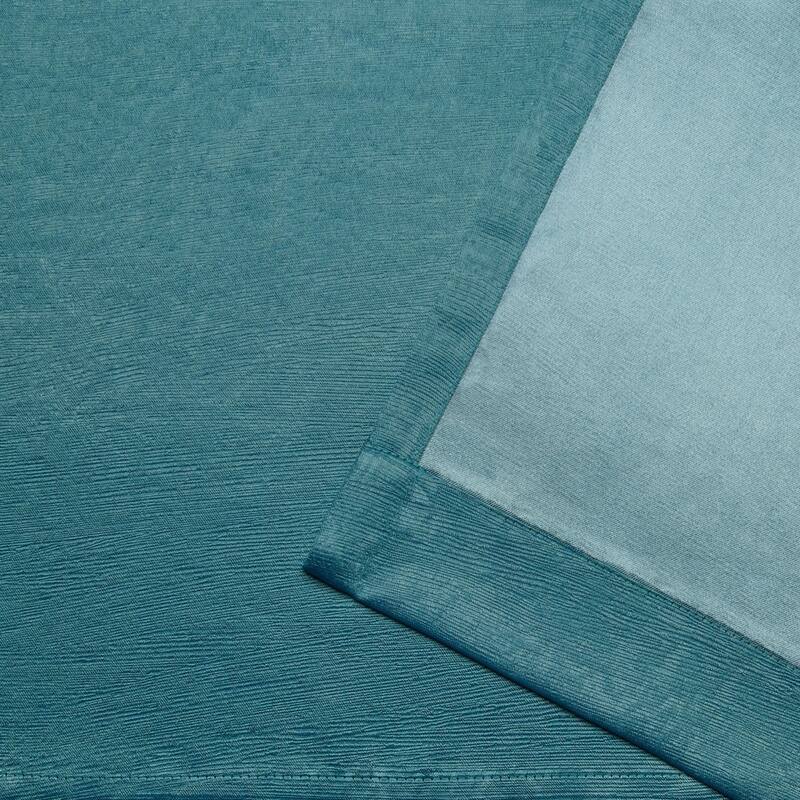 ATI Home Oxford Textured Sateen Room Darkening Blackout Grommet Top Curtain Panel Pair
