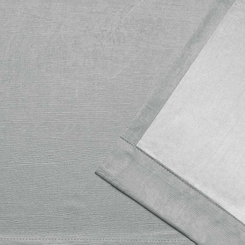 ATI Home Oxford Textured Sateen Room Darkening Blackout Grommet Top Curtain Panel Pair