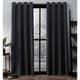 preview thumbnail 2 of 39, ATI Home Oxford Textured Sateen Room Darkening Blackout Grommet Top Curtain Panel Pair 52X63 - Charcoal