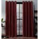 Exclusive Home Oxford Textured Sateen Room Darkening Blackout Grommet Top Curtain Panel Pair - 52x84 - Chili