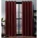 preview thumbnail 19 of 39, ATI Home Oxford Textured Sateen Room Darkening Blackout Grommet Top Curtain Panel Pair 52x84 - Chili