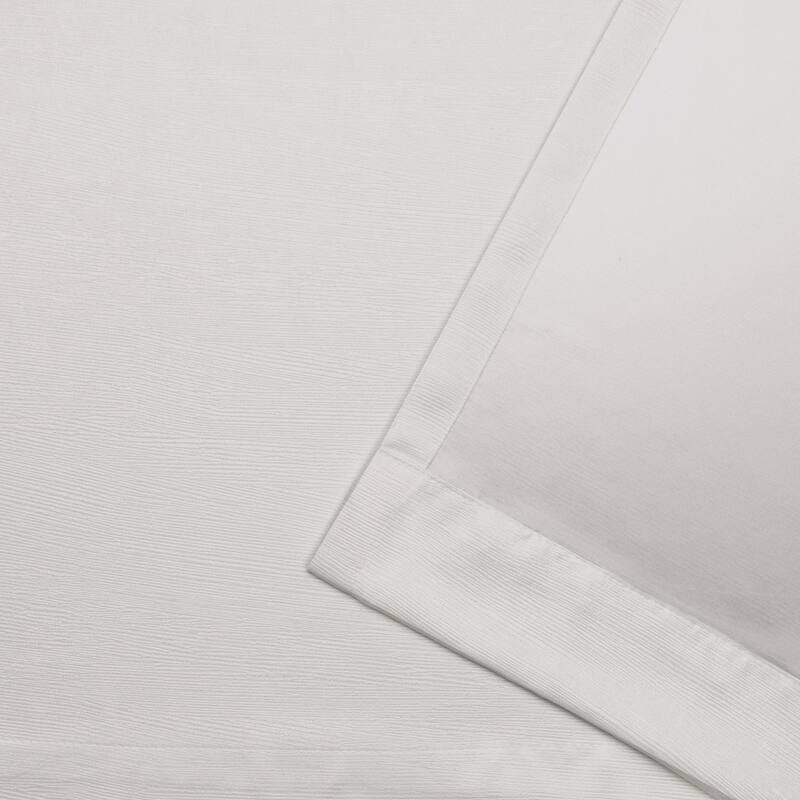 ATI Home Oxford Textured Sateen Room Darkening Blackout Grommet Top Curtain Panel Pair