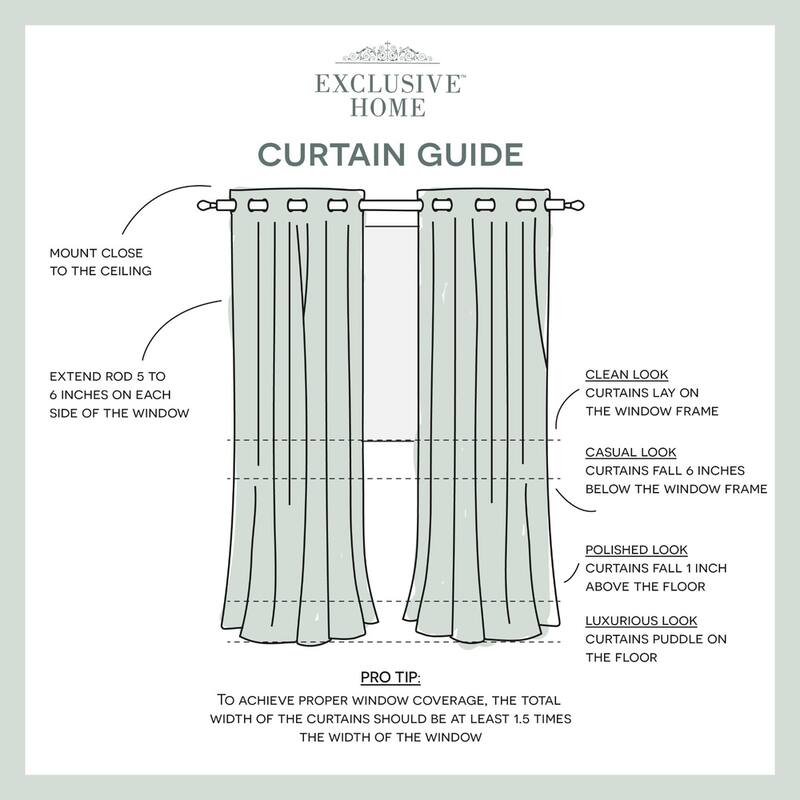 ATI Home Oxford Textured Sateen Room Darkening Blackout Grommet Top Curtain Panel Pair