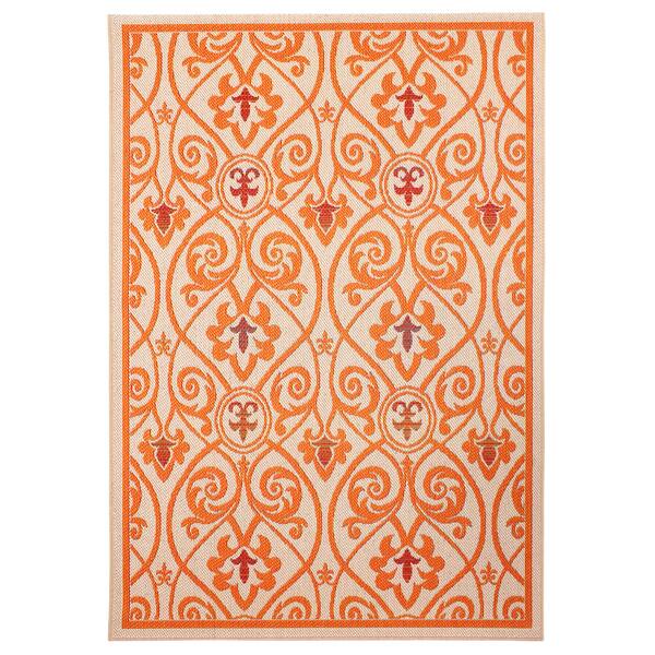 Hermosa Orange Indoor/ Outdoor Oriental Rug (5'3 x 7'6) Overstock