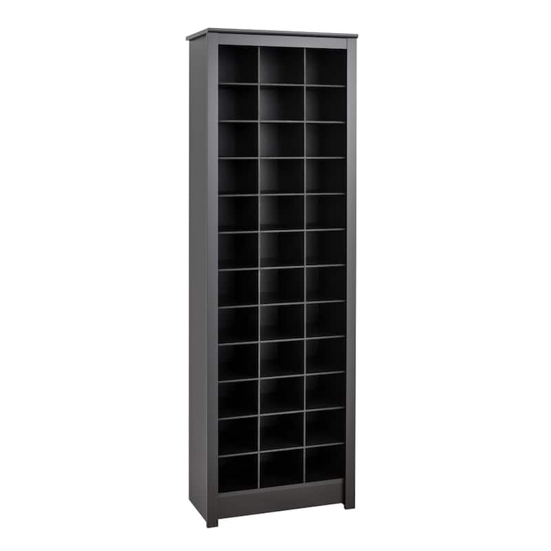 Porch & Den Hewitt Black Space-Saving Shoe Storage Cabinet