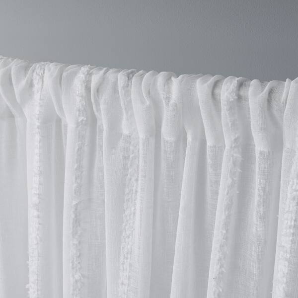 Shop Ati Home Santos Embellished Sheer Rod Pocket Top Curtain