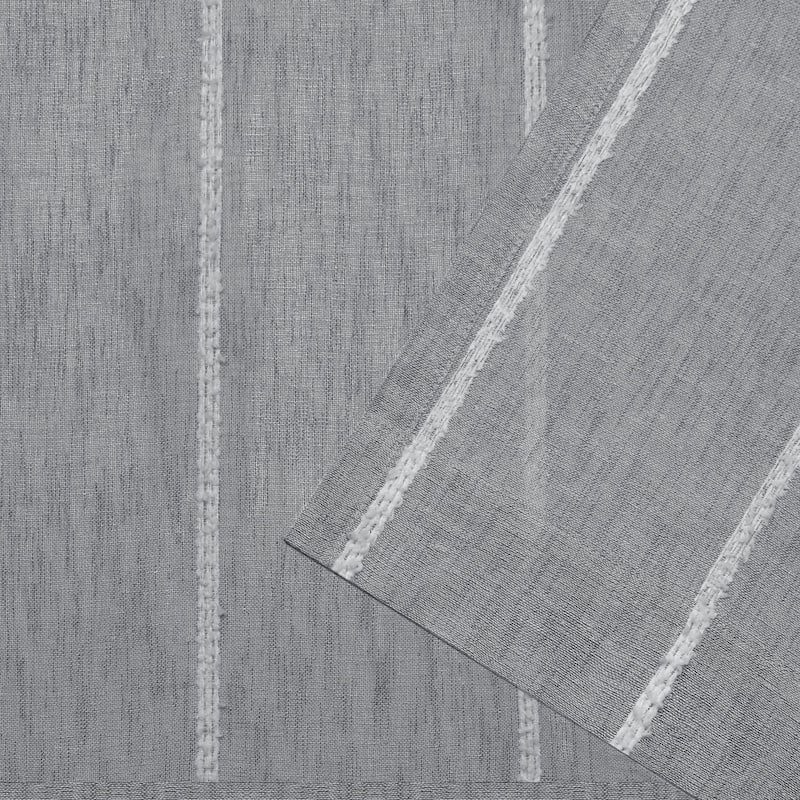 ATI Home Santos Embellished Sheer Rod Pocket Top Curtain Panel Pair