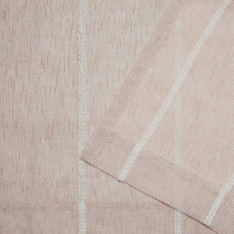 ATI Home Santos Embellished Sheer Rod Pocket Top Curtain Panel Pair