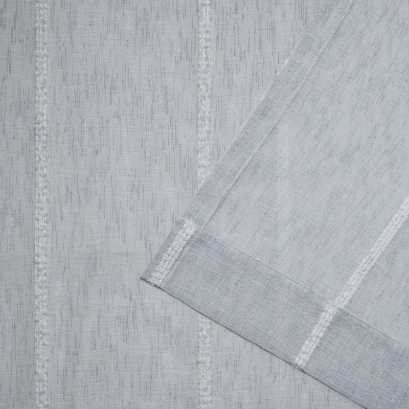 ATI Home Santos Embellished Sheer Rod Pocket Top Curtain Panel Pair