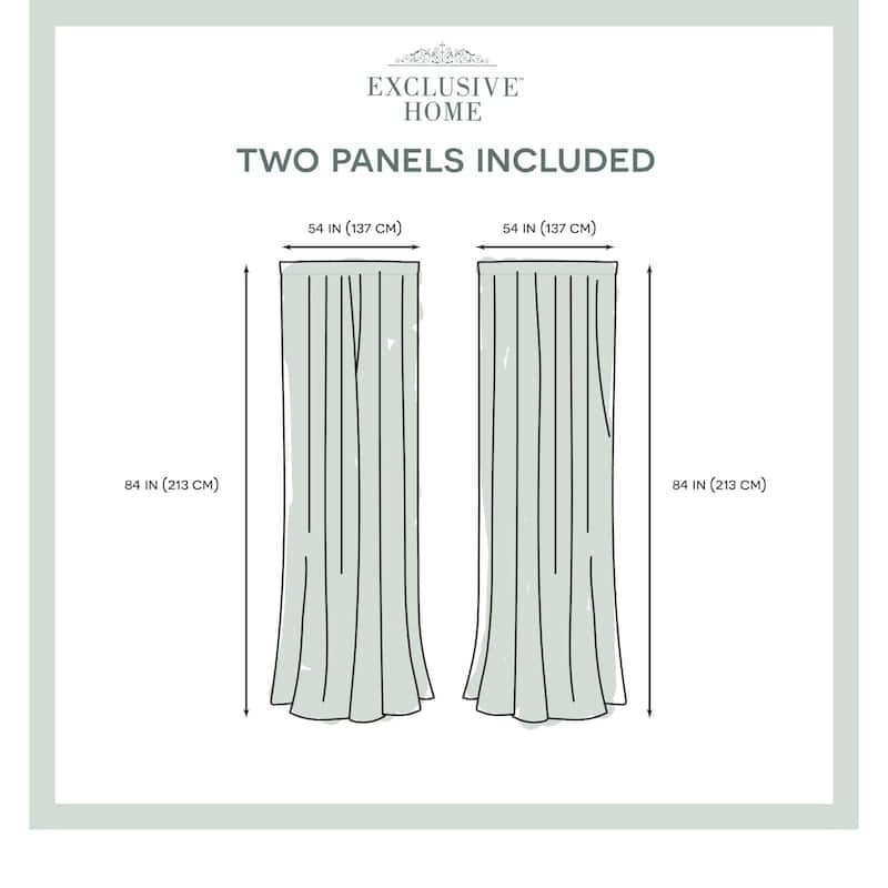 ATI Home Santos Embellished Sheer Rod Pocket Top Curtain Panel Pair