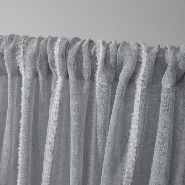 Shop Ati Home Santos Embellished Sheer Rod Pocket Top Curtain
