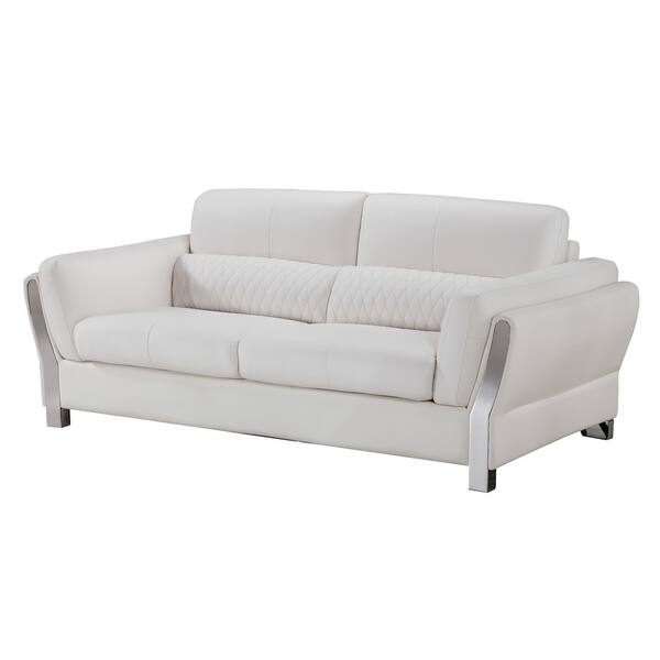 Shop American Eagle Modern White Microfiber Leather Living Room