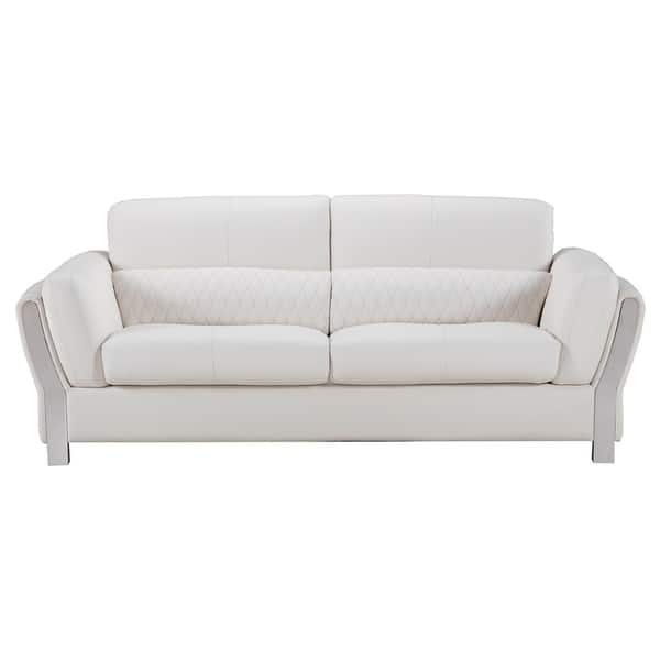 Shop American Eagle Modern White Microfiber Leather Living Room