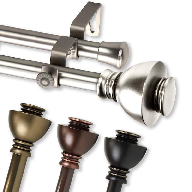 InStyleDesign Tristan Adjustable Double Curtain Rod