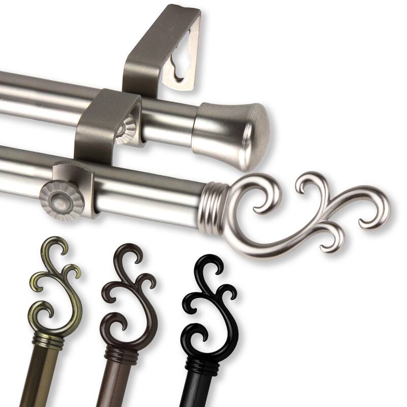 InStyleDesign Sway Adjustable Double Curtain Rod