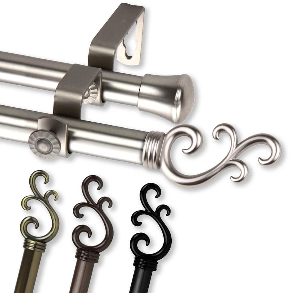 InStyleDesign Sway Adjustable Double Curtain Rod