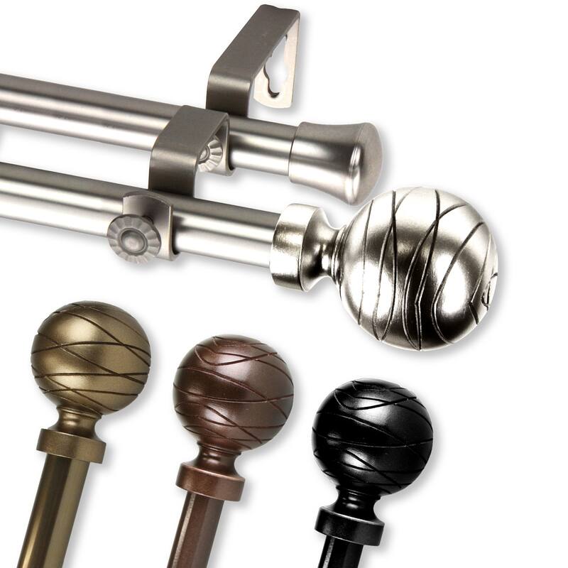 InStyleDesign Desmond Adjustable Double Curtain Rod