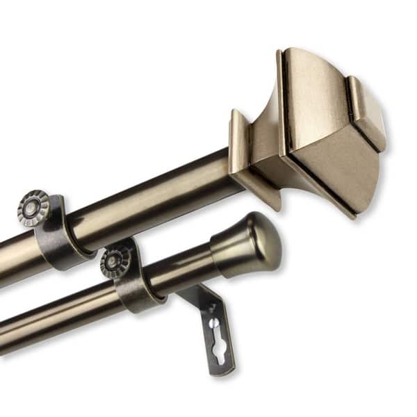 Shop Instyledesign Eugene Adjustable Double Curtain Rod On Sale