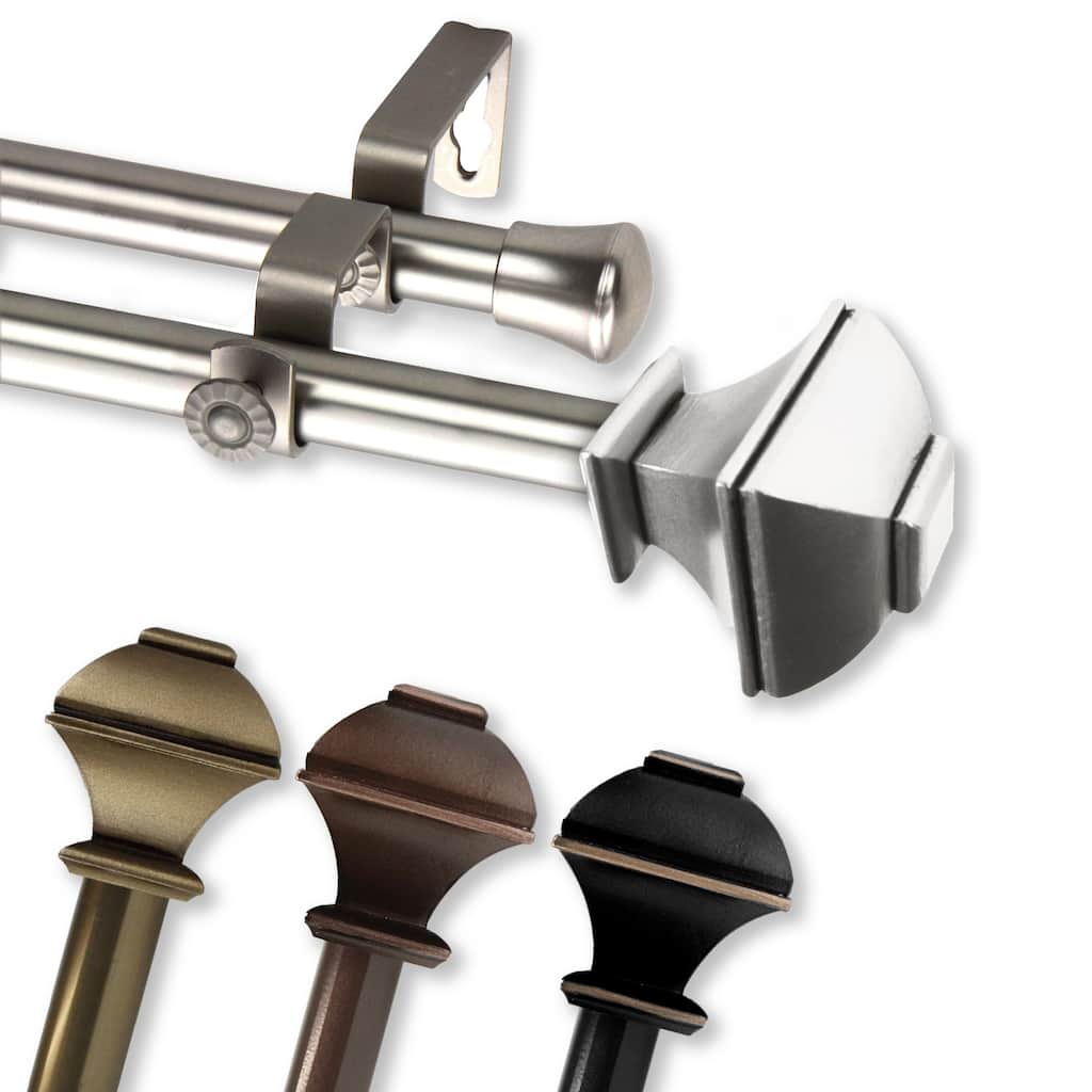 InStyleDesign Eugene Adjustable Double Curtain Rod