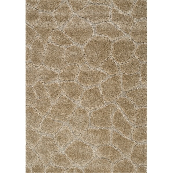 Okaza Beige Cobblestone Pathway Rug (7'10