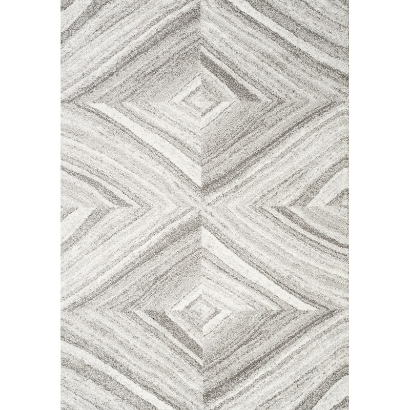 Sielle Grey Textured Diamonds Rug (7'10" x 10'10") - 7'10" x 10'10"