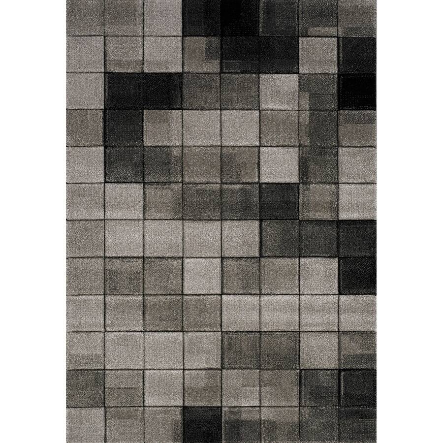 Heratio Grey Block Pattern Rug (7'10" x 10'6") - 7'10" x 10'6"