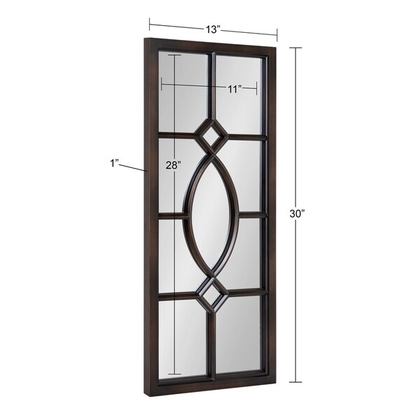 Kate and Laurel Cassat Window Wall Accent Mirror - 13x30