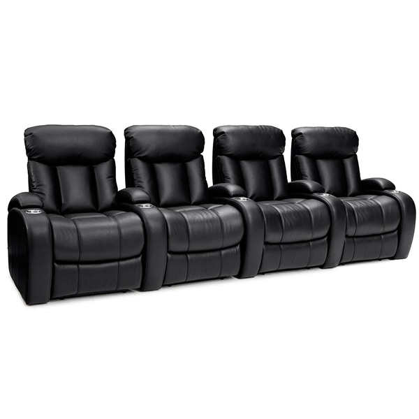 Seatcraft Sausalito Leather Gel Home Theater Seating Manual Recline ...