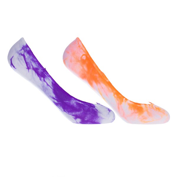 AMU 2 Pair Pack Nylon Tie DyePed Socks Assorted