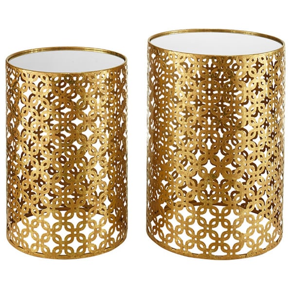 round gold nesting tables