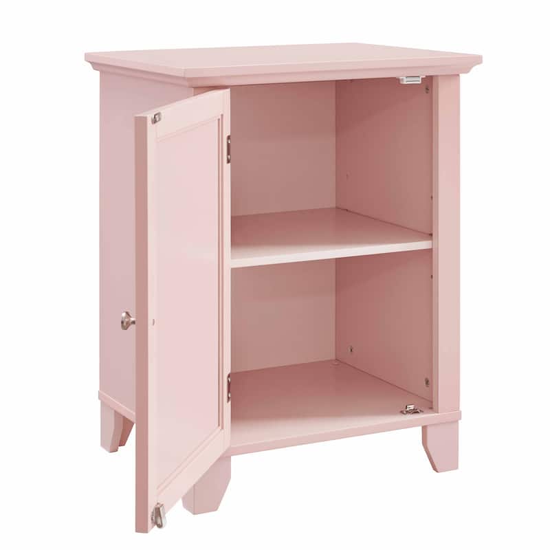 Linon Winnie Rose Small Cabinet with Mirrored Door