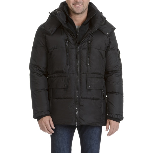 Shop S13 Men's Quilted Hooded Jacket - Free Shipping Today - Overstock ...