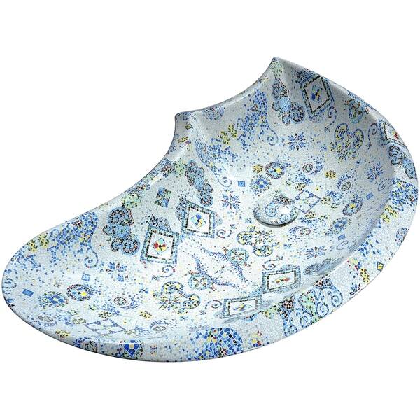 slide 2 of 9, ANZZI Byzantian Series Ceramic Vessel Sink in Byzantine Mosaic Finish