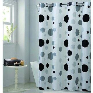 Peva Polka Dot Shower Curtains For Less Vibrant Hookless Ez On Retro Dots Shower Curtain
