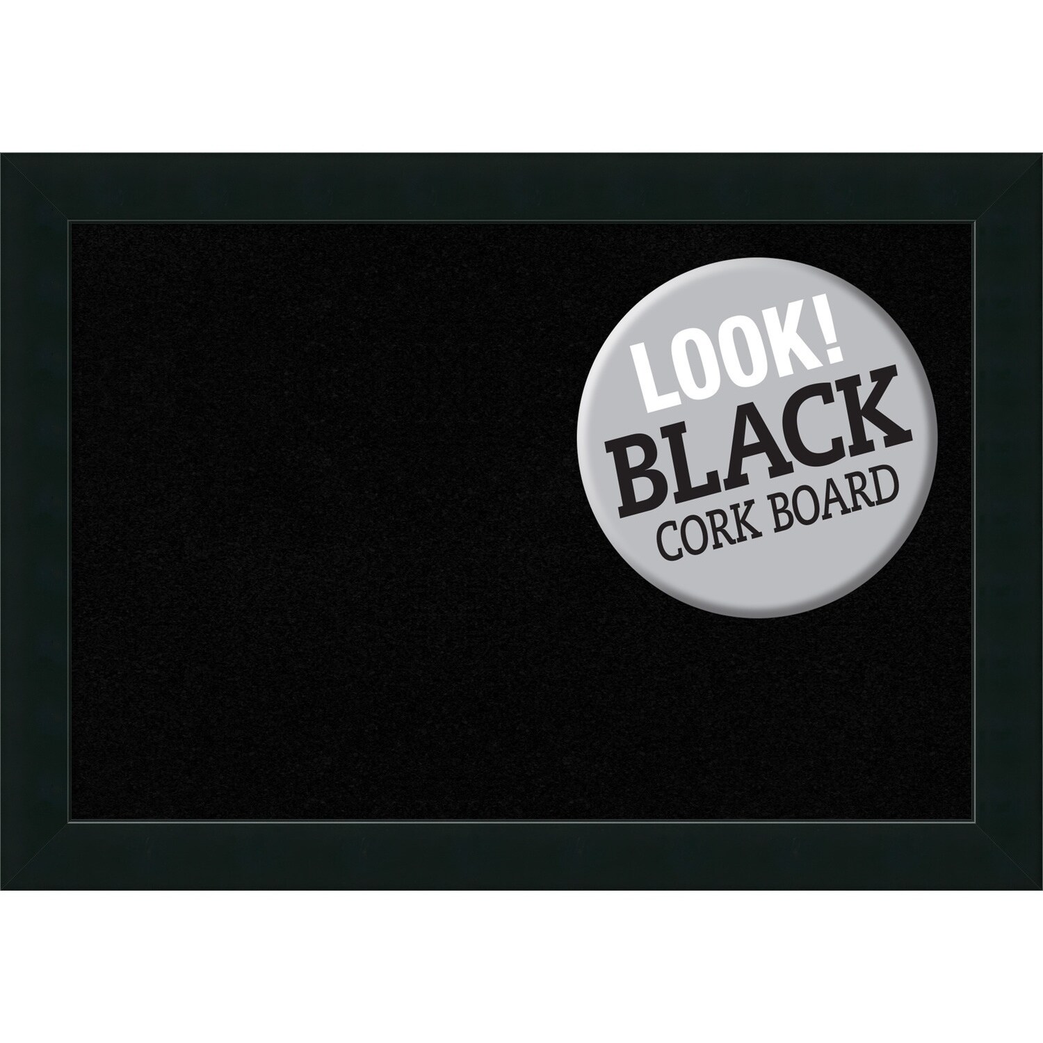 Framed Black Cork Board, Corvino Black Black extra large 41 x 29" eBay